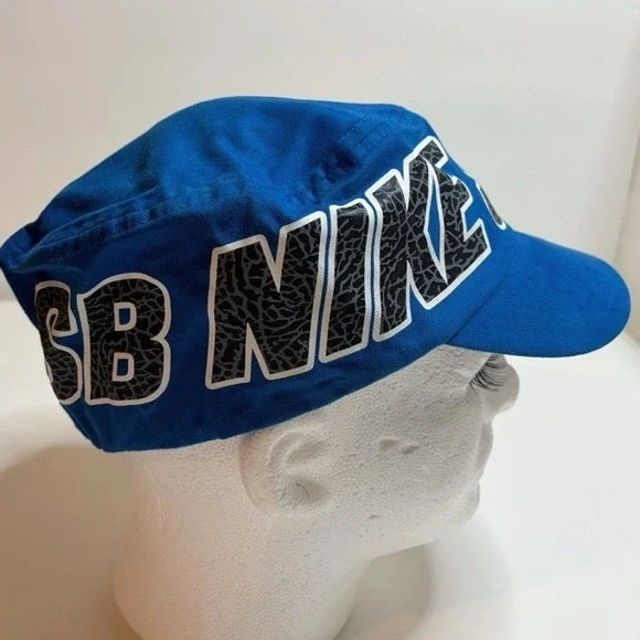 Rare Vintage NIKE SB Big Logo Stretch Fit Painters Hat Cap Y2K New NWT Cement - Picture 6 of 10